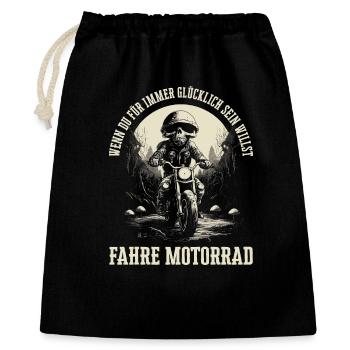 If you want to be happy forever - Gift Bag 40 x 50 cm - black - Front