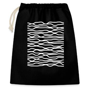 Zebra Wave Stripe Pattern - Gift Bag 40 x 50 cm - black - Front