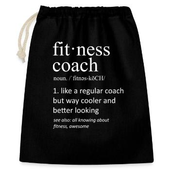 Fitness Heartbeat Gym Workout Pulse Design - Sac cadeau 40 x 50 cm - noir - Devant