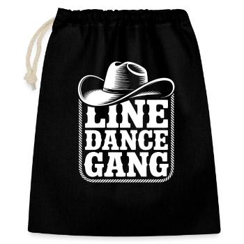 Line Dance Gang - Geschenkbeutel aus Baumwolle (40 x 50 cm) - Schwarz - Vorne