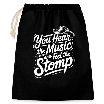 Country Line Dance Music Vibe - Geschenkbeutel aus Baumwolle (40 x 50 cm) - Schwarz - Vorne
