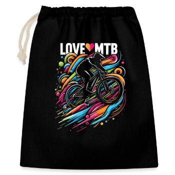 Vibrant Mountain Bike Splash Design - Gift Bag 40 x 50 cm - black - Front