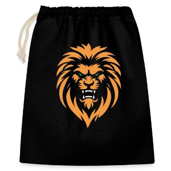Lion en colère - Sac cadeau 40 x 50 cm - noir - Devant