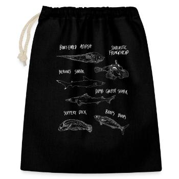 FUNNY FISH  - Gift Bag 40 x 50 cm - black - Front