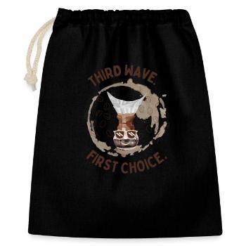 Third Wave Coffee – First Choice Design - Geschenkbeutel aus Baumwolle (40 x 50 cm) - Schwarz - Vorne