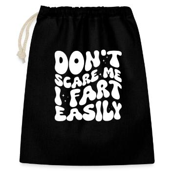 Ne me fais pas peur, je pète facilement. - Sac cadeau 40 x 50 cm - noir - Devant