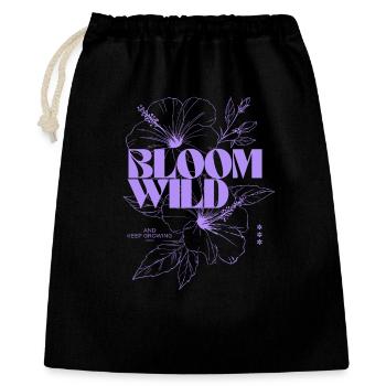 Bloom Wild Botanical Illustration - Gift Bag 40 x 50 cm - black - Front