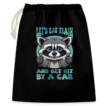 Eat Trash Raccoon Sarcasm - Gift Bag 40 x 50 cm - black - Front