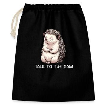 Talk to the Paw Hedgehog Hedgehog Lovers Hedgehog Owner - Gift Bag 40 x 50 cm - black - Front
