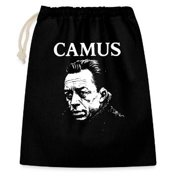 Albert Camus Existential Noir Portrait - Gift Bag 40 x 50 cm - black - Front