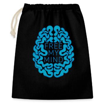 FREE MY MIND #2 - let's talk - Sac cadeau 40 x 50 cm - noir - Devant