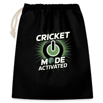 Drôle de cricket : Jeu de cricket vintage - Sac cadeau 40 x 50 cm - noir - Devant