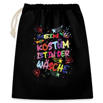 Mon costume est dans la blanchisserie Carnaval Carnaval - Sac cadeau 40 x 50 cm - noir - Devant
