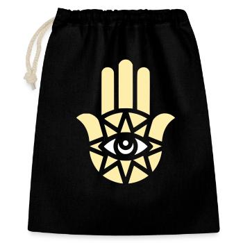 Ornement à main Hamsa - Sac cadeau 40 x 50 cm - noir - Devant