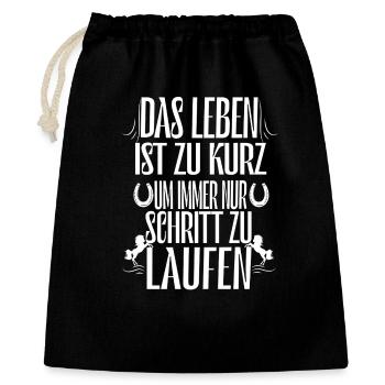 Life is too short to walk - Gift Bag 40 x 50 cm - black - Front
