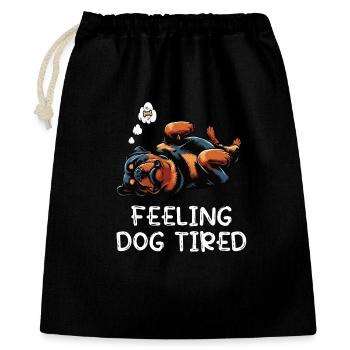 Se sentir fatigué par le chien Propriétaire de rottweiler - Sac cadeau 40 x 50 cm - noir - Devant