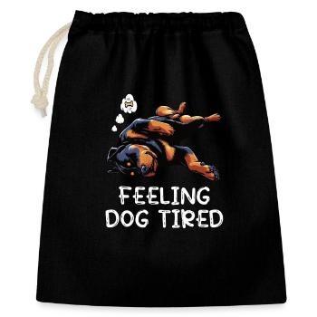 Se sentir fatigué par le chien Propriétaire de rottweiler - Sac cadeau 40 x 50 cm - noir - Devant