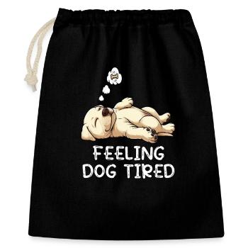 Feeling Dog Tired Labrador Labradorbesitzer Labbi - Geschenkbeutel aus Baumwolle (40 x 50 cm) - Schwarz - Vorne