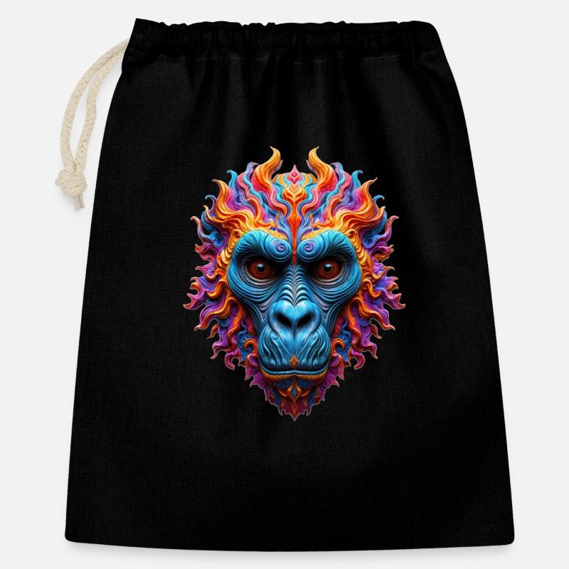Vivid Flame Gorilla - Gift Bag 40 x 50 cm - black