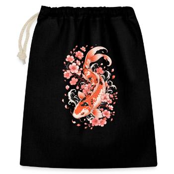 Koi Sakura Flow - Gift Bag 40 x 50 cm - black - Front
