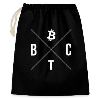 Bitcoin - 21 Million - Cryptocurrency - Geschenkbeutel aus Baumwolle (40 x 50 cm) - Schwarz - Vorne