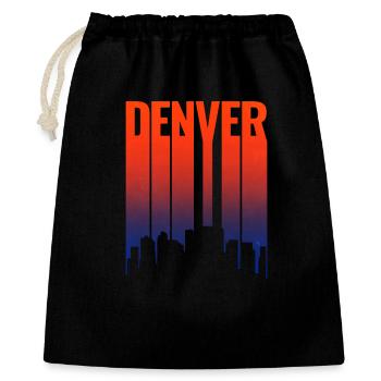 Gradient du coucher de soleil de la Skyline de Denver - Sac cadeau 40 x 50 cm - noir - Devant