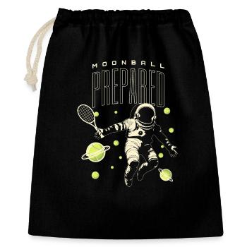 Tennis Moon Ball Player Shirt - Gift Bag 40 x 50 cm - black - Front