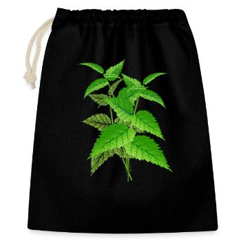 Nettle bouquet – the power of nature in lush green - Gift Bag 40 x 50 cm - black - Front