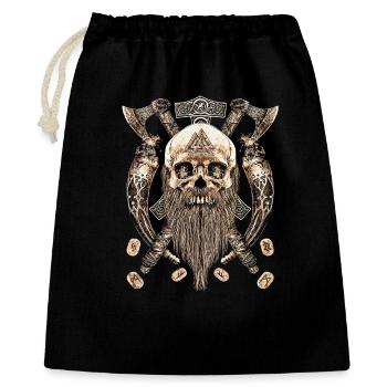 Valhalla Sigil Viking Skull Skeleton Goth - Gift Bag 40 x 50 cm - black - Front