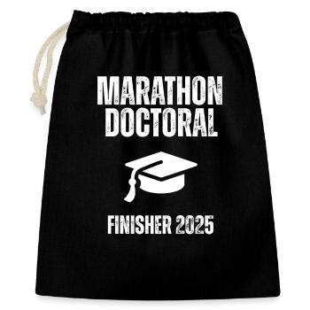 Finisher 2025 Doctoral Marathon - Gift Bag 40 x 50 cm - black - Front