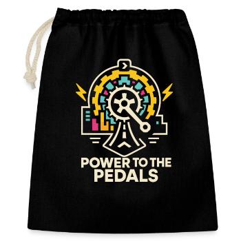 Futuristic bicycle design with lighting elements - Gift Bag 40 x 50 cm - black - Front