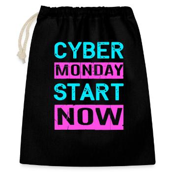 Cyber Monday shopping spree - Gift Bag 40 x 50 cm - black - Front