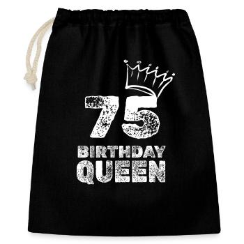 75 ans - Sac cadeau 40 x 50 cm - noir - Devant