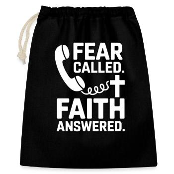 Fear Called Faith Answered Jesus - Gift Bag 40 x 50 cm - black - Front