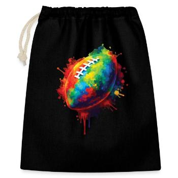 Rugby Ball - Colorful Sports Design for Fans - Gift Bag 40 x 50 cm - black - Front