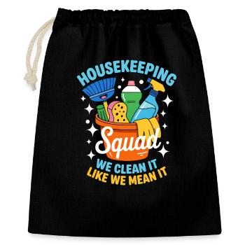 Funny Cleaning Design - Gift Bag 40 x 50 cm - black - Front