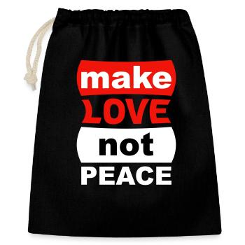 make love not peace - Gift Bag 40 x 50 cm - black - Front