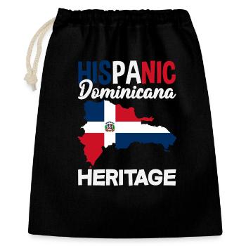 Drapeau de la République dominicaine Dom Rep Pride - Sac cadeau 40 x 50 cm - noir - Devant
