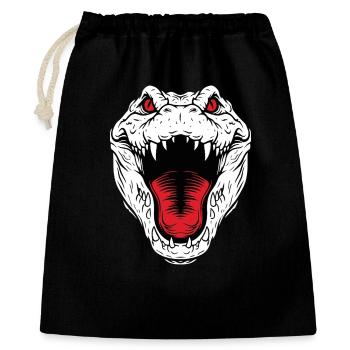 Crocodile Alligator Mascotte Logo Sport Combat - Sac cadeau 40 x 50 cm - noir - Devant