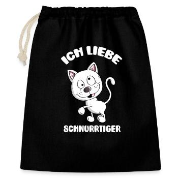 I love whiskers - cats - cats - tigers - Gift Bag 40 x 50 cm - black - Front