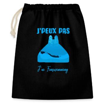 j'peux pas j'ai finswimming - Sac cadeau 40 x 50 cm - noir - Devant