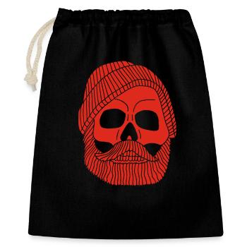 Red fisherman's skull - Gift Bag 40 x 50 cm - black - Front