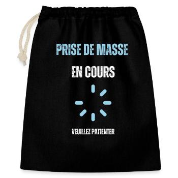 Prise de masse en cours - Sac cadeau 40 x 50 cm - noir - Devant