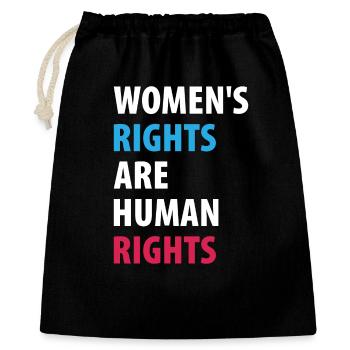 Women's Right Are Human Rights - Gift Bag 40 x 50 cm - black - Front
