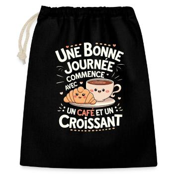 Coffee Humor Gift For Coffee Lovers - Gift Bag 40 x 50 cm - black - Front