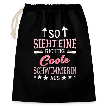 This is what a really cool swimmer looks like - Gift Bag 40 x 50 cm - black - Front