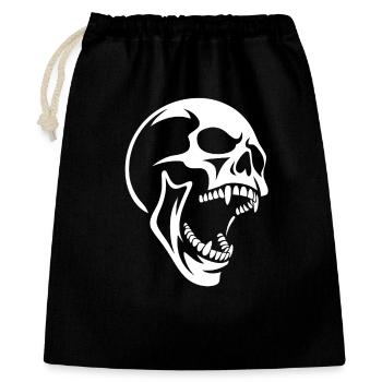 Schädel Schrei Totenkopf-Design - Geschenkbeutel aus Baumwolle (40 x 50 cm) - Schwarz - Vorne