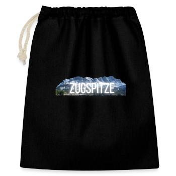 Zugspitze - Design with lettering & mountain shilouette - Gift Bag 40 x 50 cm - black - Front