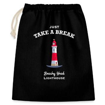 England, East Sussex, Beachy Head Lighthouse Pause - Geschenkbeutel aus Baumwolle (40 x 50 cm) - Schwarz - Vorne