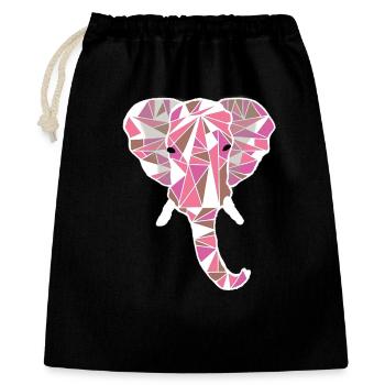pink elephant head - Gift Bag 40 x 50 cm - black - Front